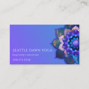 Carte De Visite Lotus Bleu Mandala
