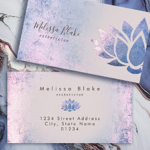 Carte De Visite lotus bleu violet