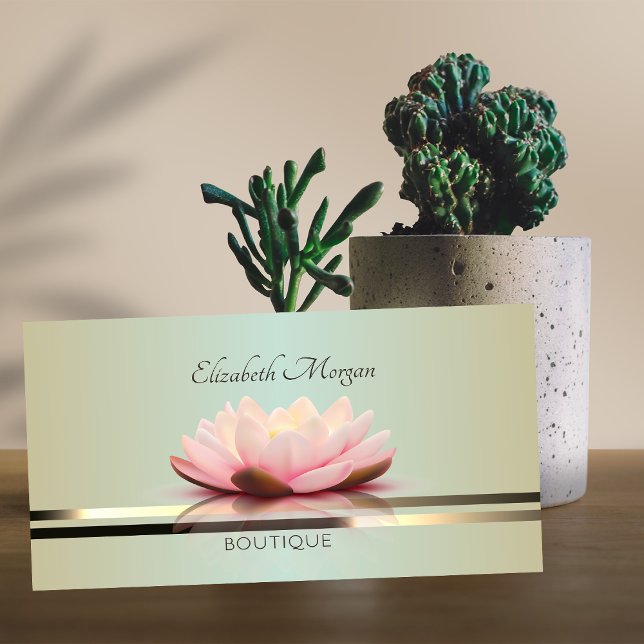Carte De Visite Lotus en marbre moderne élégant professionnel (Créateur téléchargé)
