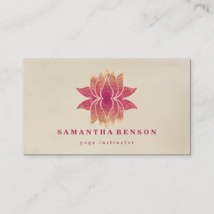 Carte De Visite Lotus Fleur Logo Yoga