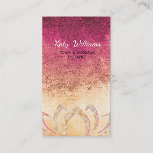 Carte De Visite Lotus Fleur Yoga Instructeur Méditation Holistic
