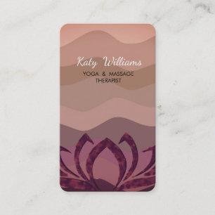 Carte De Visite Lotus Fleur Yoga Instructeur Méditation Holistic