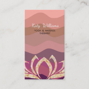 Carte De Visite Lotus Fleur Yoga Instructeur Méditation Holistic