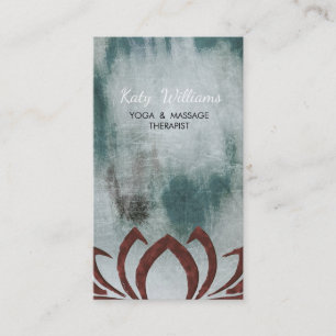 Carte De Visite Lotus Fleur Yoga Instructeur Méditation Holistic