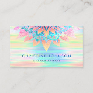 Carte De Visite lotus flower couleurs pastel design