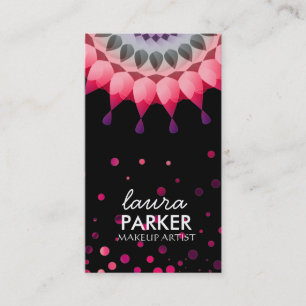 Carte De Visite Lotus Flower Logo Artiste de maquillage élégant