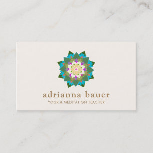 Carte De Visite Lotus Flower Mandala