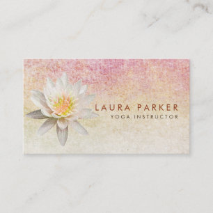 Carte De Visite Lotus Flower Méditation holistique Yoga Instructeu