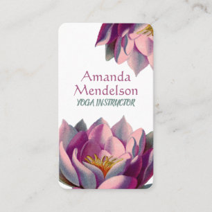 Carte De Visite Lotus flower yoga spa fitness