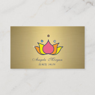Carte De Visite Lotus Gold couleur professionnel