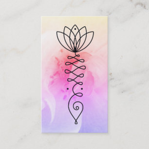 Carte De Visite *~* Lotus Heart Reiki Nirvana Yoga Rose de massage