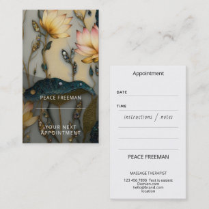Carte De Visite Lotus Light Awakening conception botanique
