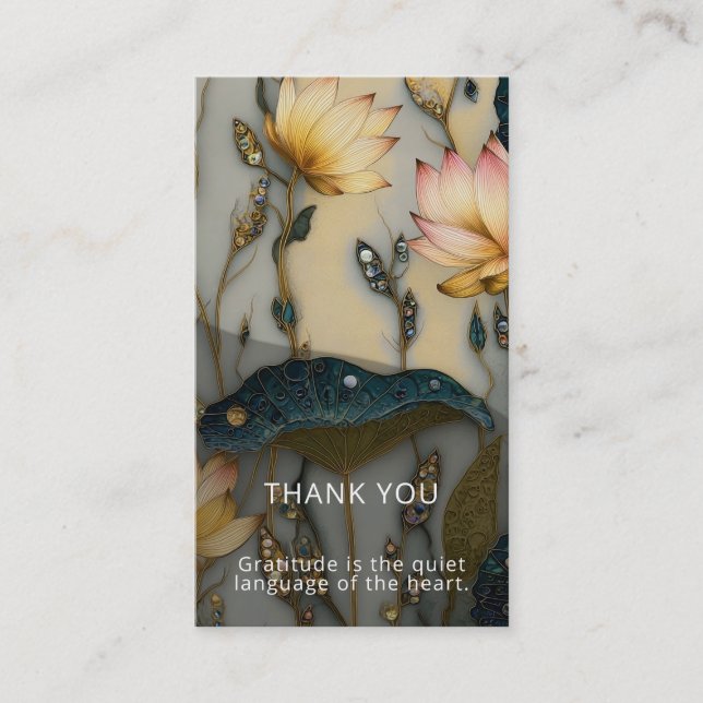 Carte De Visite Lotus Light Awakening | conception botanique (Devant)