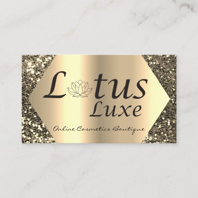 Carte De Visite Lotus Lux Maquillage Eyebrop Lashes Gold Social Me (Devant)