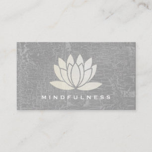 Carte De Visite Lotus moderne Fleur Marbré Gris