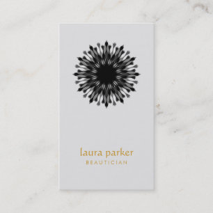 Carte De Visite Lotus Noir Logo Thérapie Yoga Holistic