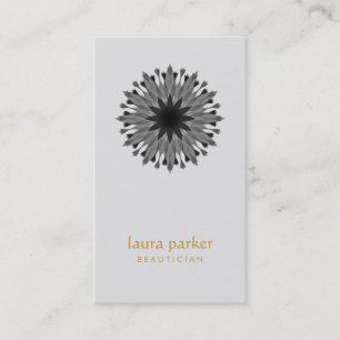 Carte De Visite Lotus Noir Logo Thérapie Yoga Holistic