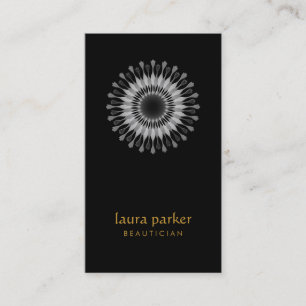 Carte De Visite Lotus Noir Logo Thérapie Yoga Holistic