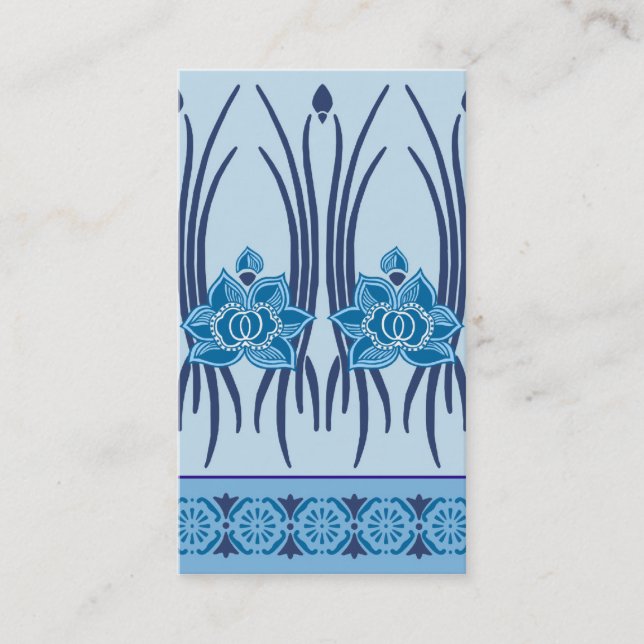 CARTE DE VISITE LOTUS NOUVEAU : LUNDI BLEU (Devant)