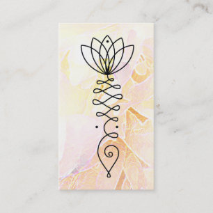 Carte De Visite *~* Lotus Pastel Peony Massage Guérisseur Reiki Yo