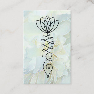 Carte De Visite *_* Lotus Peony Heart Nirvana Massage Reiki Yoga