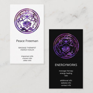Carte De Visite Lotus Sérénité Conception de Mandala Violet