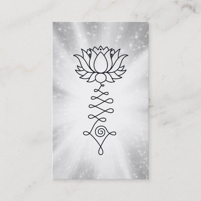 Carte De Visite *~* Lotus Sparkle Rays Reiki Energy Heure (Devant)