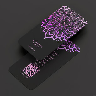 Carte De Visite Lotus Spirituel de Mandala moderne Boho Tarot Purp