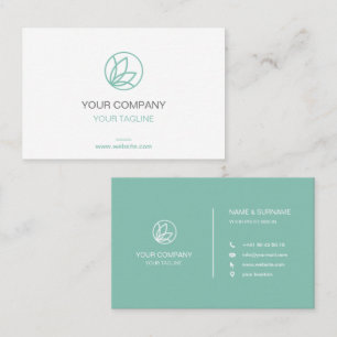 Carte de visite lotus turquoise pastel