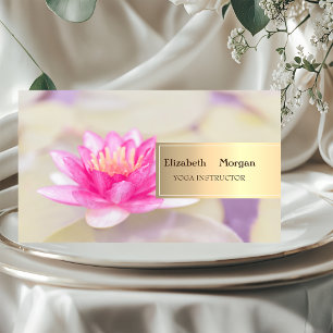 Carte De Visite Lotus Yoga Bokeh Or Professionnel