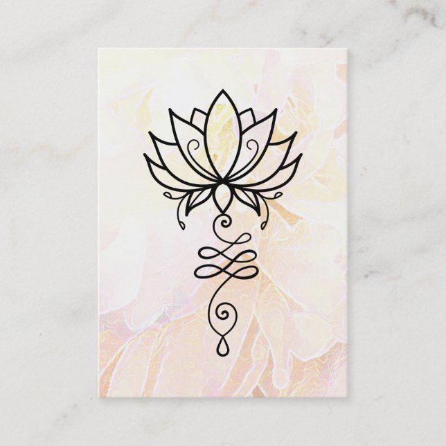 Carte De Visite *~* Lotus Yoga Peony Nirvana Géométrie sacrée  (Devant)