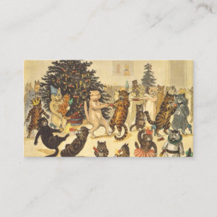 Carte De Visite Louis Wain Christmas Party