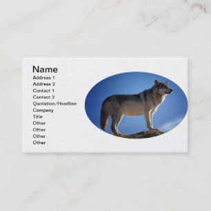 Carte De Visite Loup de bois dans le Montana - Big Sky Country