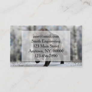 Carte De Visite Loup noir en colère