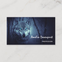 Loup sauvage magique aux yeux bleus Extraordinaire