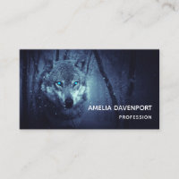 Loup sauvage magique aux yeux bleus Extraordinaire