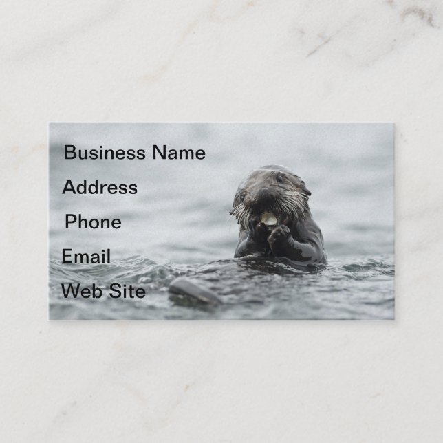 Carte De Visite Loupe de mer adorable (Devant)
