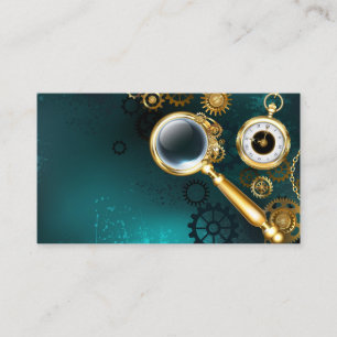 Carte De Visite Loupe en style Steampunk