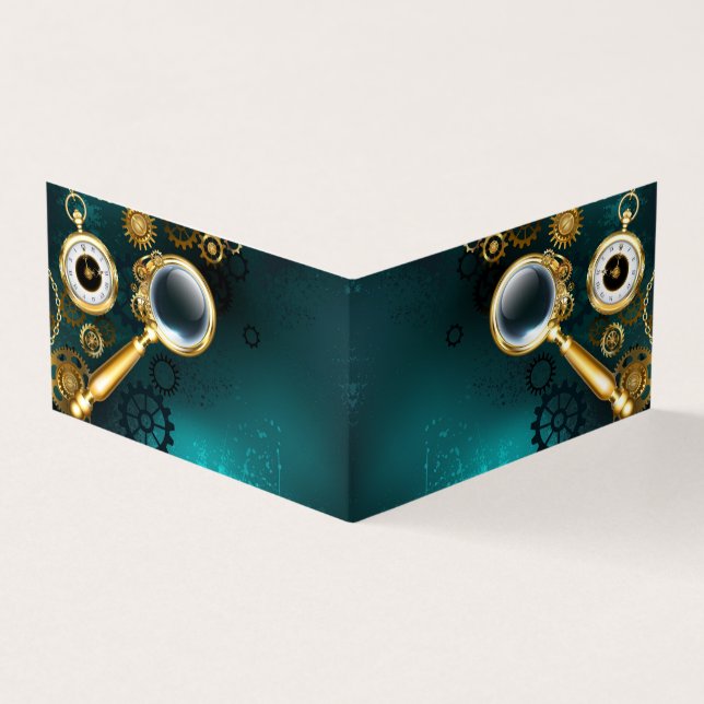 Carte De Visite Loupe en style Steampunk (Extérieur)