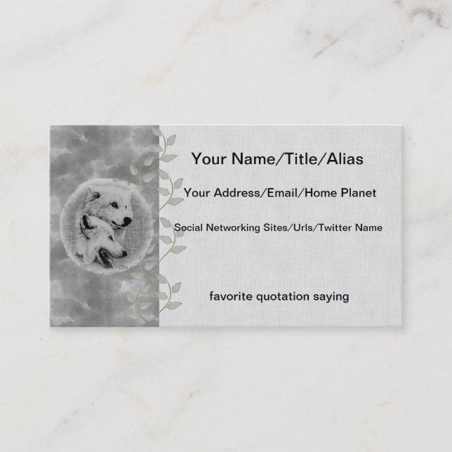 Carte De Visite Loups (Devant)