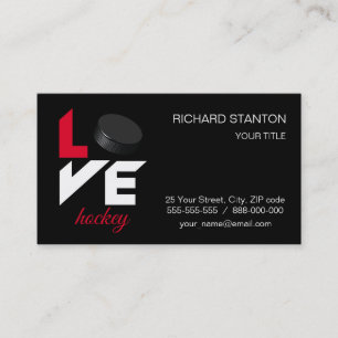 Carte De Visite Love hockey
