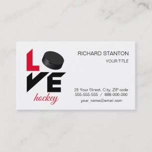 Carte De Visite Love hockey