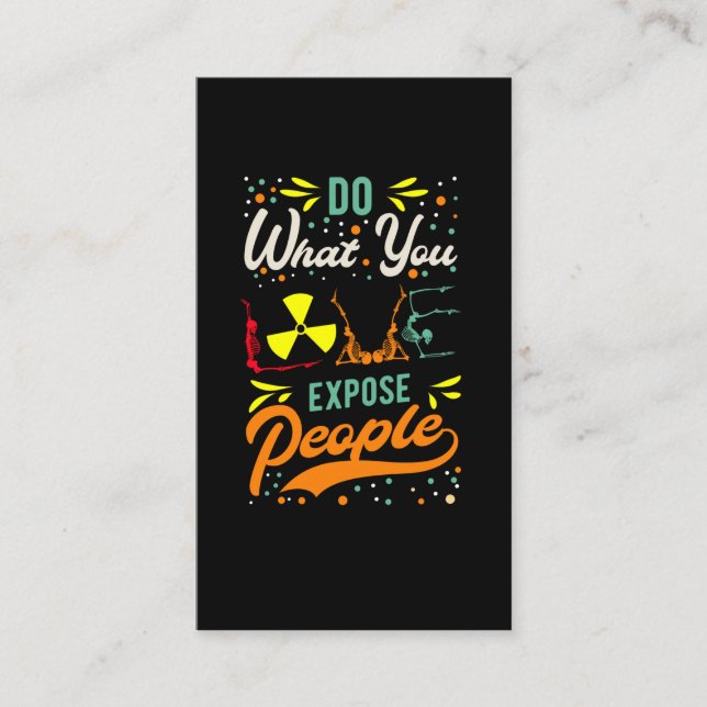 Carte De Visite Love Radiologie Humour Skeleton Xray Radiologiste (Devant)