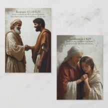 Love - Romans 13:10 et Galates 6:2 KJV Card