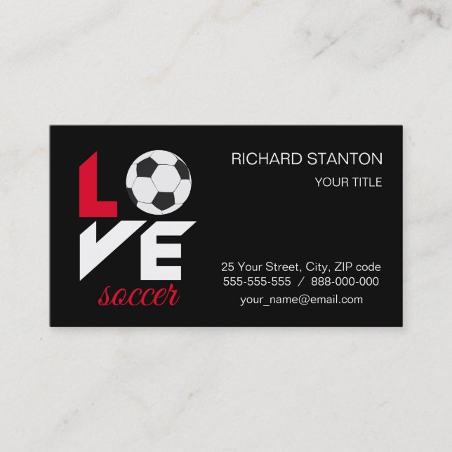 Carte De Visite Love soccer (Devant)
