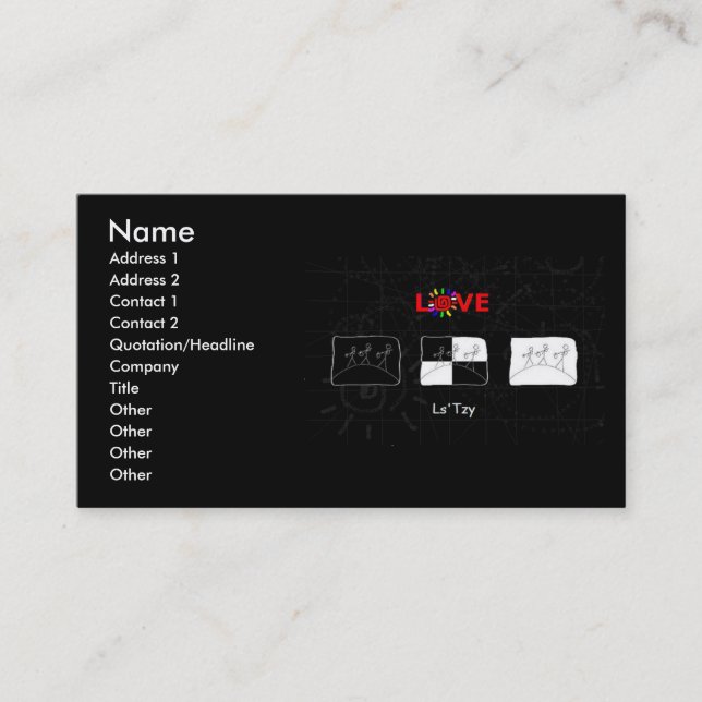 Carte De Visite LOVELsTzy Planet (Devant)