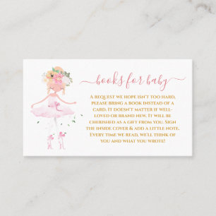 Carte De Visite Lovely Ballerina Stanind Books for Baby Card