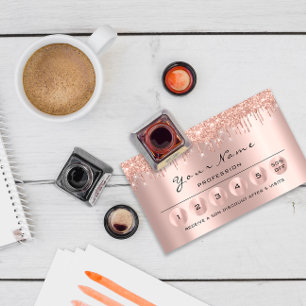 Carte De Visite Loyaliy 6 coiffeur de maquillage Eyelash Roses Dri