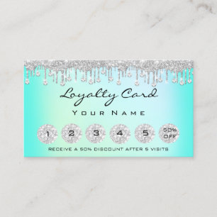 Carte De Visite Loyauté 6 Maquillage Esthétique Eyelash Diamond 