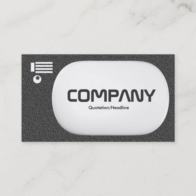 Carte De Visite Lozenge 3d - Gris foncé texturé (Devant)
